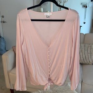 Baby pink long sleeved top